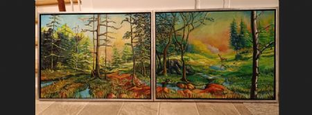 Olie maleri our forest (2024) af tsvetan botev malet i 2024