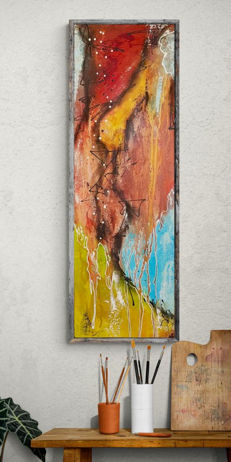 Akryl maleri www.galleriambp.dk (NR 1) af ART by AMBP / Anne-Mette Bank Petersen malet i 2020