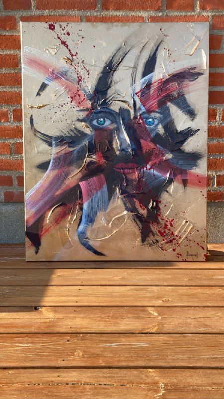 Blandede medier maleri Untitled af Homann Art malet i 2024