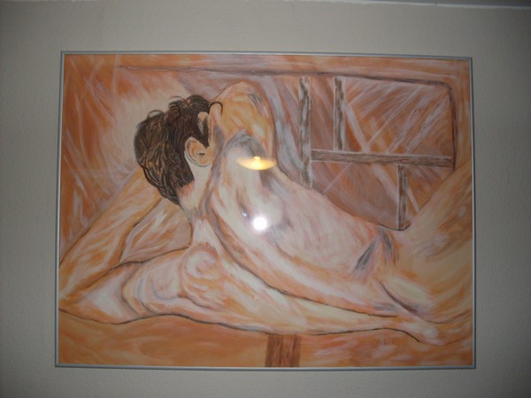 Akryl maleri længsel af JL malet i 2010