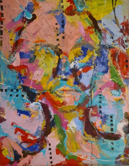 Akryl maleri The beauty (2024) af Maria Nielsen malet i 2024