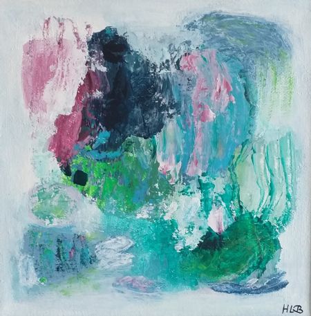 Akryl maleri Weekday abstractions One+Two (2024) af Heidi Lind Bond malet i 2024