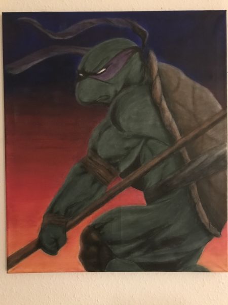 Akryl maleri “Donatello” Angry TMNT. af Sami malet i 2020