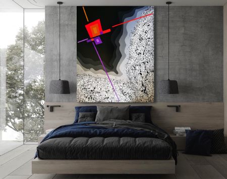 Akryl maleri A DISTANT TIME A DISTANT PLACE af i Van Balco Art malet i 2023