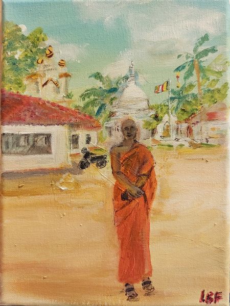 Akryl maleri Srilanka serie af Bruun Falck malet i 2025
