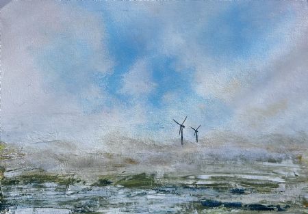 Akryl maleri Wind af Betina Jørgensen malet i 2024