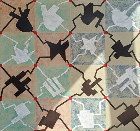 Akryl maleri Conflict af Troels Bruun Jørgensen malet i 2025