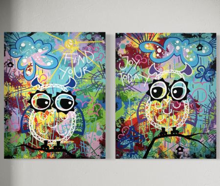 Akryl maleri FIND YOUR JOY TODAY af Art by Jannie Nyegaard malet i 2025