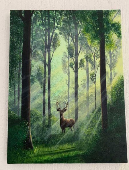 Akryl maleri King of the Woods af Art by Wallin malet i 2025