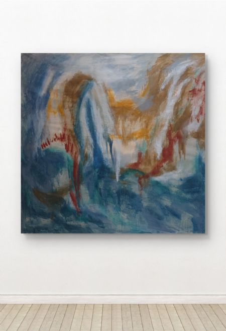 Akryl maleri untitled af Dorthe Eriksen malet i 2024