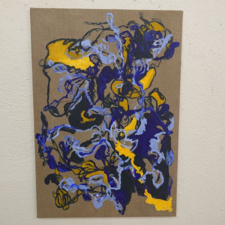 Akryl maleri untitled af Dorthe Eriksen malet i 2024
