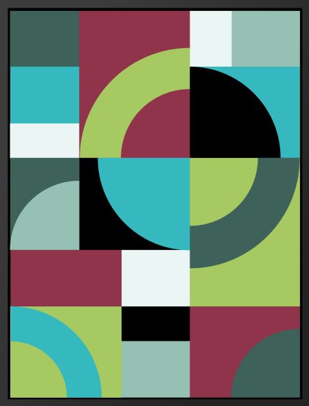 Akryl maleri Golden Mean No.5.0 af Peter Ludvigsen malet i 2025
