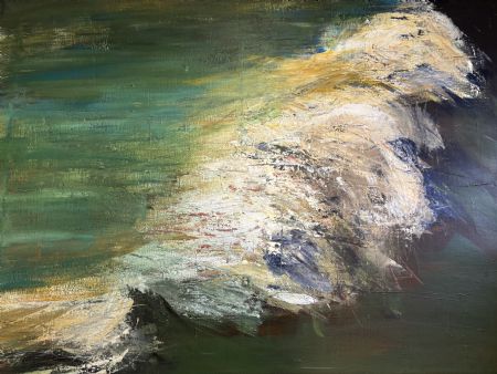 Akryl maleri Where Water Dreams af Annie Hansen malet i 2025