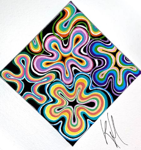  maleri Swirly colors af Karoline Husted malet i 2024