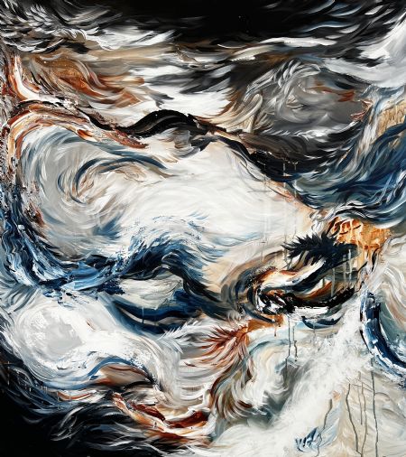 Akryl maleri FREE SPIRIT 83 af Art by Jannie Nyegaard malet i 2025