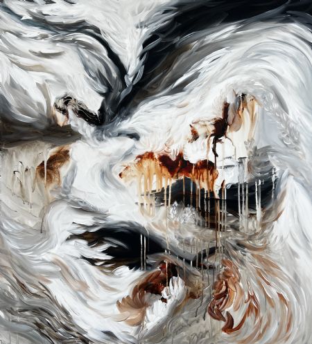 Akryl maleri FREE SPIRIT 84 af Art by Jannie Nyegaard malet i 2025