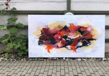 Akryl maleri HEAT af Dorrit Wagner malet i 2025