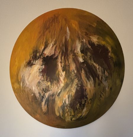 Akryl maleri Halo of Fall af Annie Hansen malet i 2025