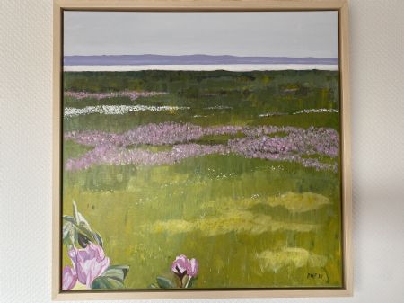  maleri Blomstereng ved Ringkøbing fjord af Peter Wilhelm Jessen malet i 2024