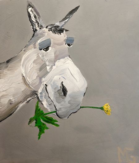 Akryl maleri Æsel maleri af Art by Morten Gaarden malet i 2025
