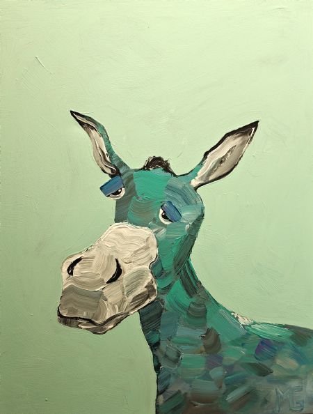  maleri Æsel maleri af Art by Morten Gaarden malet i 2025
