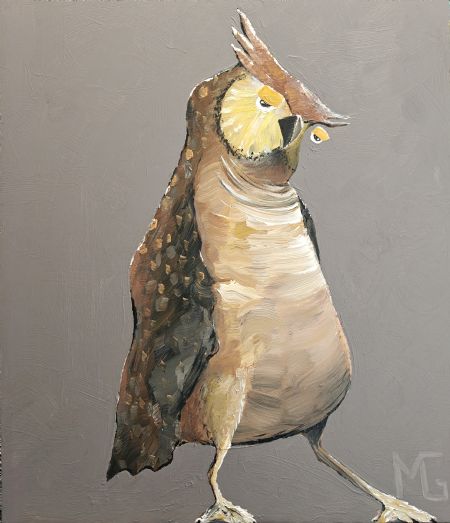 Akryl maleri Ugle maleri af Art by Morten Gaarden malet i 2025