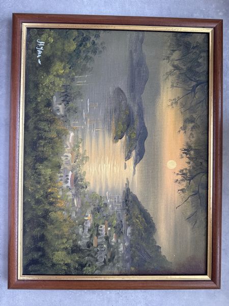 Akvarel maleri H. Yarn af Thomas Janwel malet i 1900