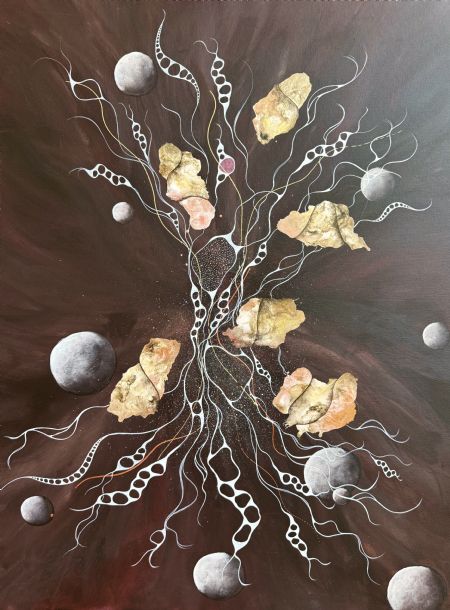 Akryl maleri Shades of Attraction af Tanya Jensen malet i 2025