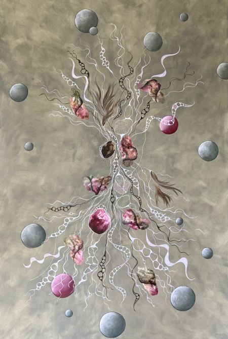 Akryl maleri Shades of Poetry af Tanya Jensen malet i 2025