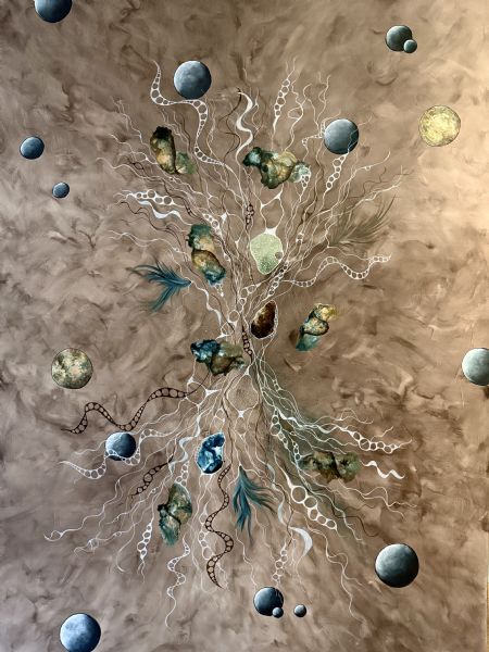 Akryl maleri shades of Dreams II af Tanya Jensen malet i 2025