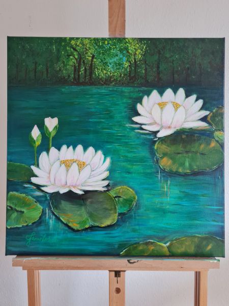 Akryl maleri FIND RO af Janne Lerbech malet i 