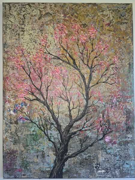 Akryl maleri Silent Witness - Blossom of Time af Zala A malet i 2024