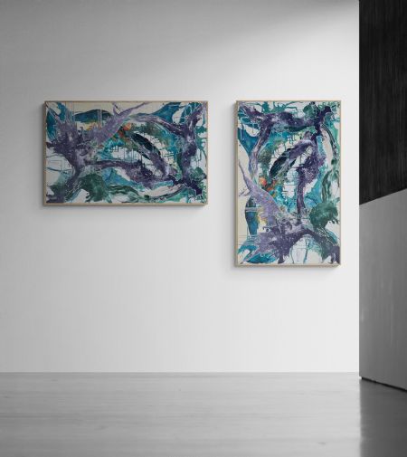 Akryl maleri GalleriAMBP (Nr. 43) - kan vendes af ART by AMBP / Anne-Mette Bank Petersen malet i 2025