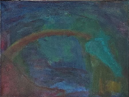 Akryl maleri #002 Primary Darkness af Brian Kristensen malet i 2016