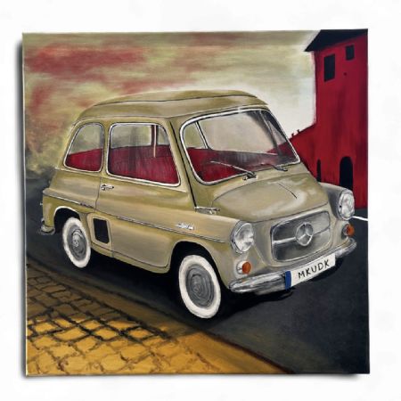 Olie maleri Classic Mercedes af Leila A. Jansen malet i 2025