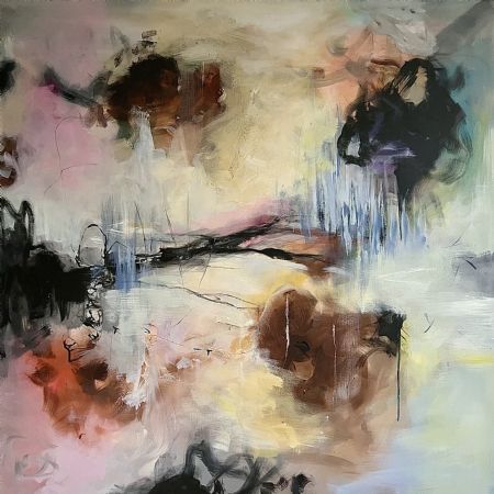 Akryl maleri MORNING HAS BROKEN af Dorrit Wagner malet i 2025