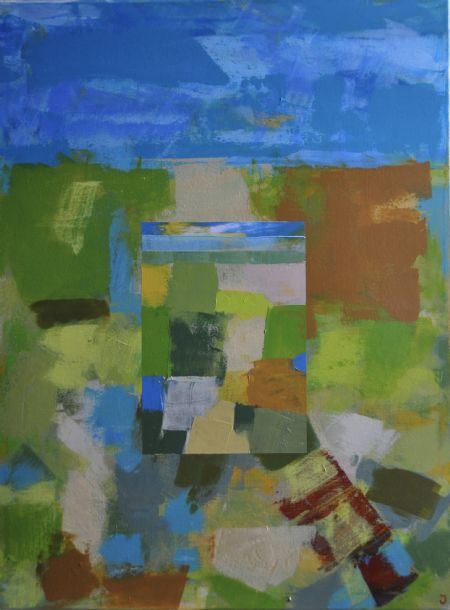 Akryl maleri Småt i stort af Jørgen Jungersted malet i 2025