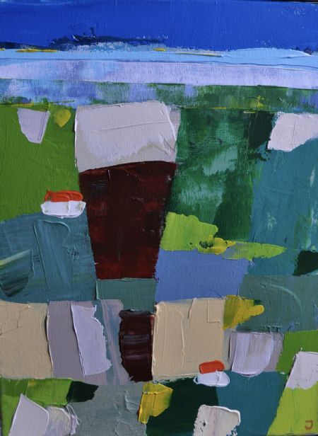 Akryl maleri Natur af Jørgen Jungersted malet i 2025