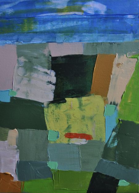 Akryl maleri Natur af Jørgen Jungersted malet i 2025