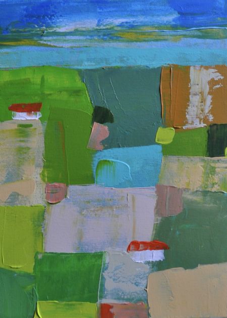 Akryl maleri Natur af Jørgen Jungersted malet i 2025