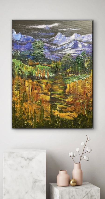 Akryl maleri Transition af Anette Thorup Hansen (ATH) malet i 2024