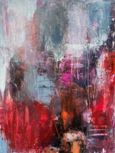 Akryl maleri Life Unfolding af Anne Søndergaard malet i 2024