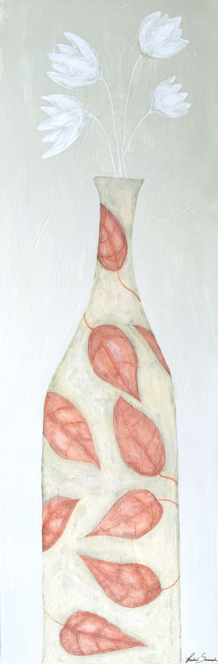 Akryl maleri Orange leaves af Isabel  Savannah malet i 2025