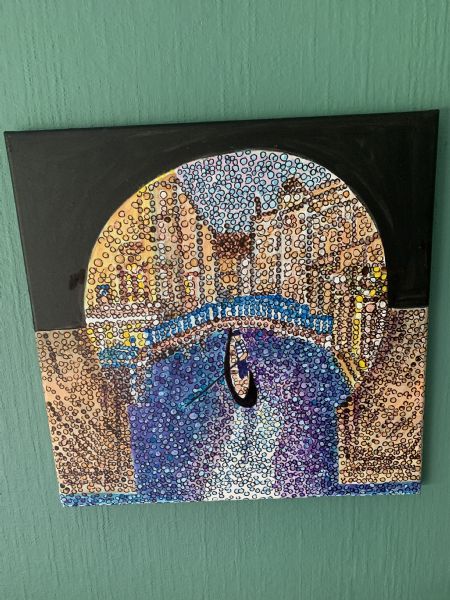 Akryl maleri Venedig af kirstenbente pedersen malet i 2025