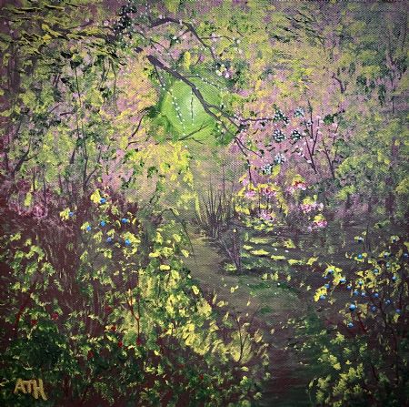 Akryl maleri Lille efterår af Anette Thorup Hansen (ATH) malet i 2025