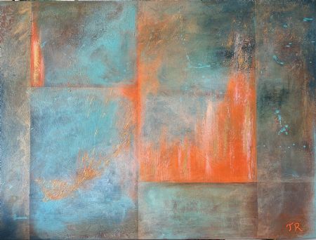 Akryl maleri Passion af Tinna Romanius malet i 2025