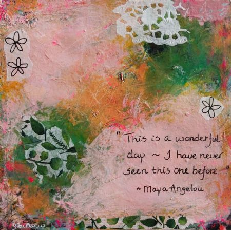 Blandede medier maleri Nr. 58 af Gitte Barlev malet i 2025