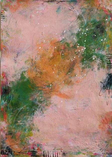 Blandede medier maleri Nr. 59 af Gitte Barlev malet i 2025