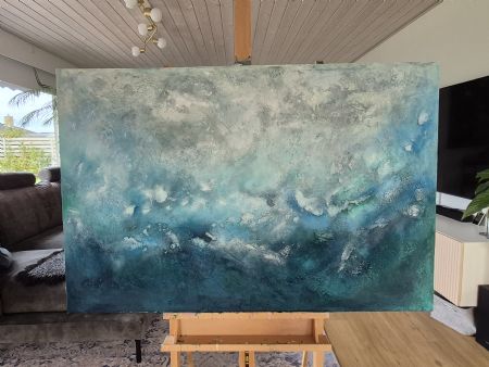 Akryl maleri Breath of the Deep af Giedre Yager malet i 2025