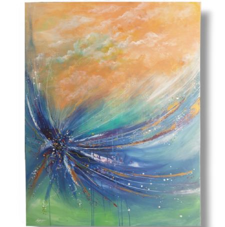 Akryl maleri NYTÅR af M F malet i 2020